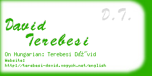 david terebesi business card